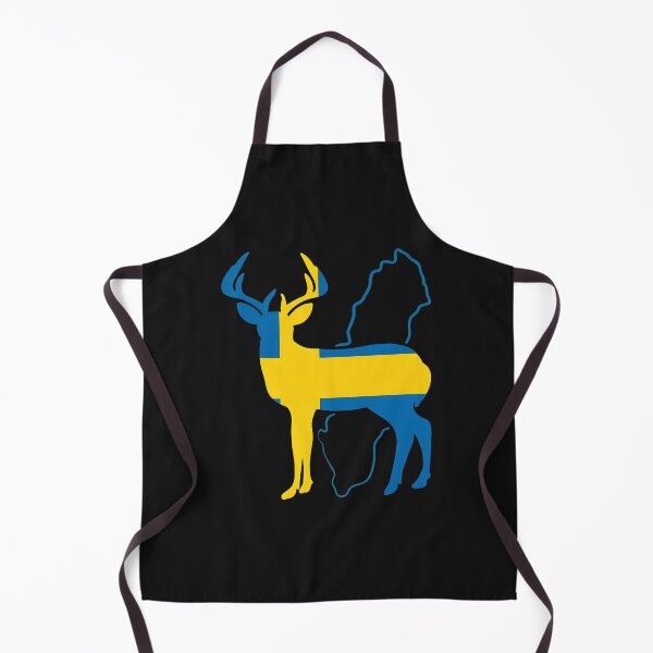 Item preview, Swedish Flag Deer Sweden Outline Art- designed and sold by YarningsandYear.
