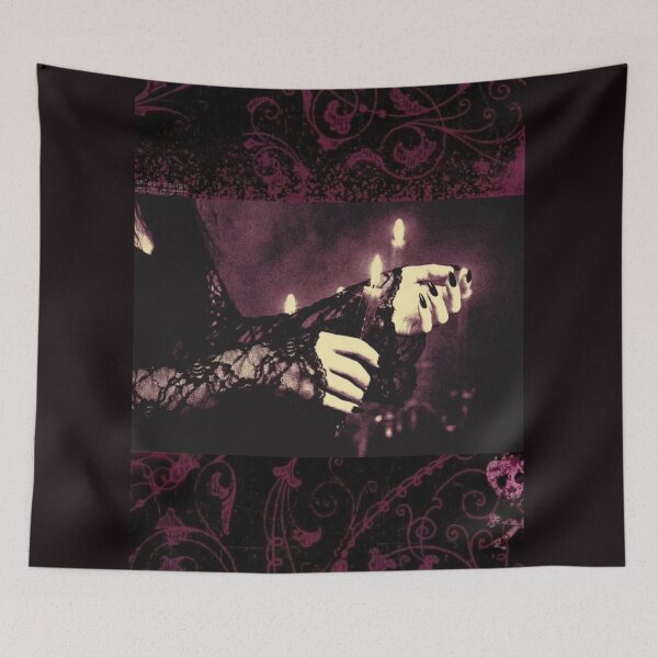 Item preview, Vampire Goth Lace & Candlelight - 90s Whimsigoth Dark Maroon Aesthetic designed and sold by BrontesWhimsyStore.