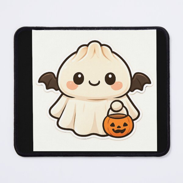 Item preview, Spooky Dumpling Ghost Kawaii Food Mascot Halloween Design designed and sold by SmartyWonders.