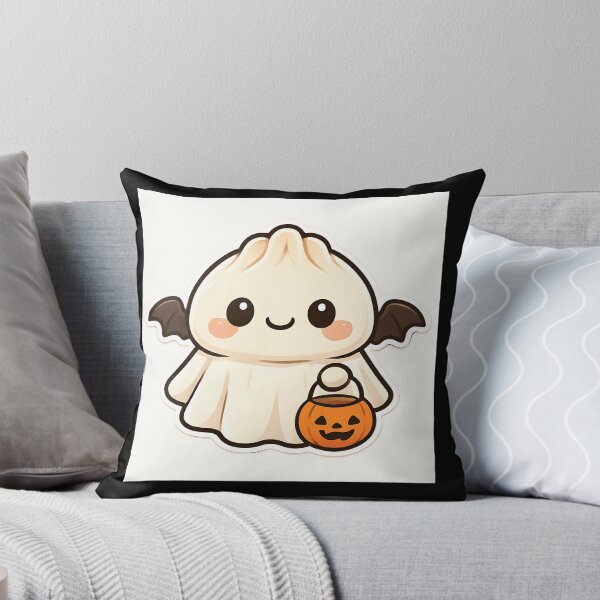 Item preview, Spooky Dumpling Ghost Kawaii Food Mascot Halloween Design designed and sold by SmartyWonders.