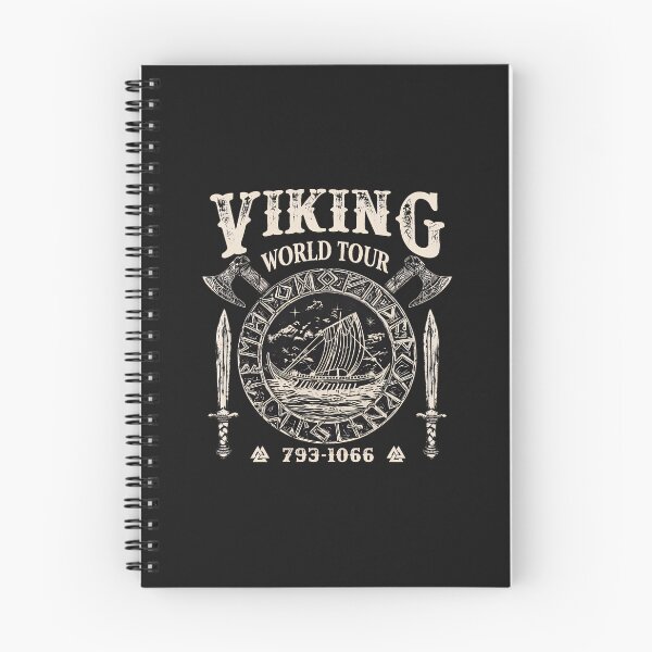 Item preview, Viking World Tour Ship Axe Sword Runes 793 1066 designed and sold by YarningsandYear.