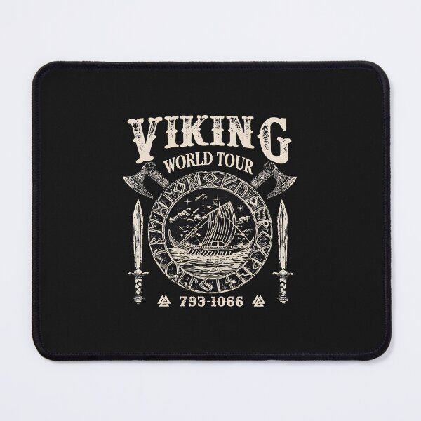 Item preview, Viking World Tour Ship Axe Sword Runes 793 1066 designed and sold by YarningsandYear.
