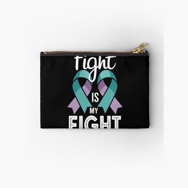 Item preview, Her Fight Is My Fight Teal Purple Ribbon Support designed and sold by Tawnat-Zl9at.
