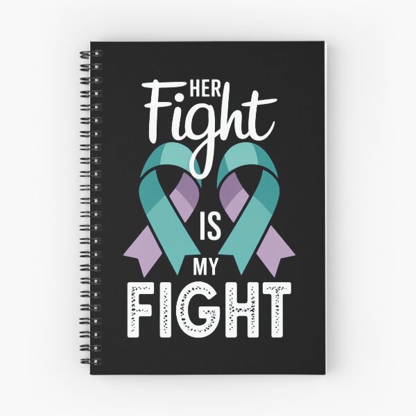 Item preview, Her Fight Is My Fight Teal Purple Ribbon Support designed and sold by Tawnat-Zl9at.