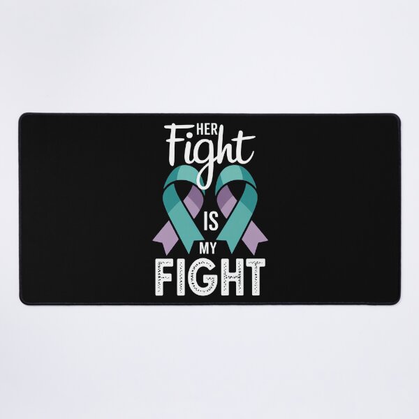 Item preview, Her Fight Is My Fight Teal Purple Ribbon Support designed and sold by Tawnat-Zl9at.