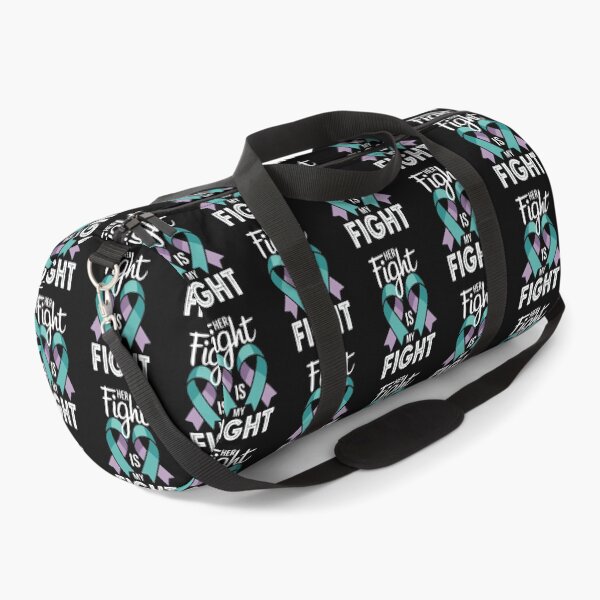 Item preview, Her Fight Is My Fight Teal Purple Ribbon Support designed and sold by Tawnat-Zl9at.