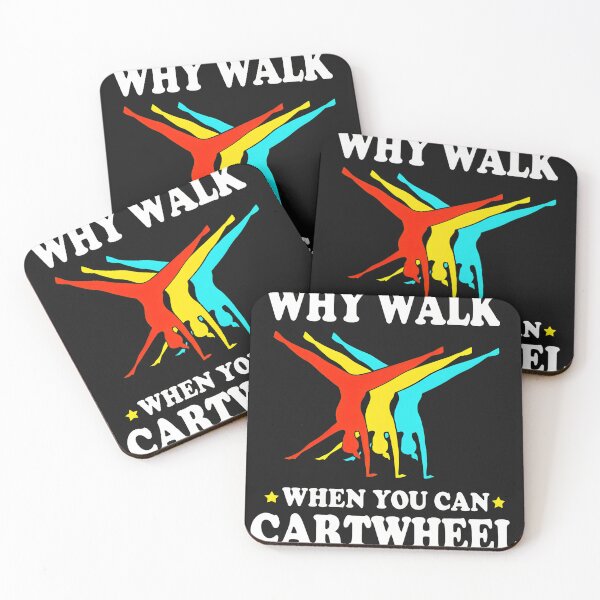 Item preview, Why Walk When You Can Cartwheel Gymnastics Fun Design designed and sold by YarningsandYear.