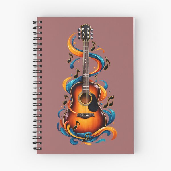 Item preview, Colorful Acoustic Guitar Music Art designed and sold by ShivCraftStudio.