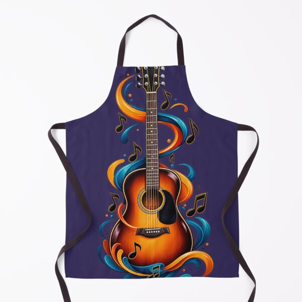 Item preview, Colorful Acoustic Guitar Music Art designed and sold by ShivCraftStudio.