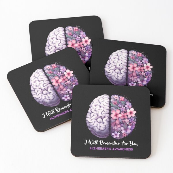 Item preview, Alzheimer's Awareness Brain Flower Ribbon Purple Dementia designed and sold by markbauch.
