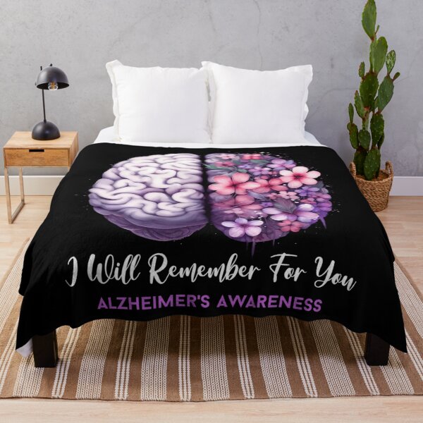 Item preview, Alzheimer's Awareness Brain Flower Ribbon Purple Dementia designed and sold by markbauch.