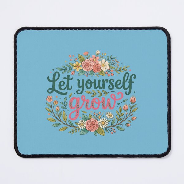 Item preview, Let Yourself Grow – Soft Aesthetic Self Love Quote designed and sold by WallMuseStudio .