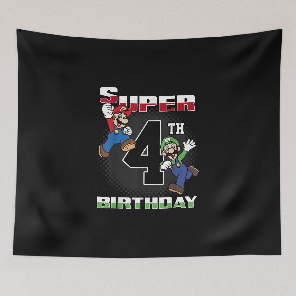 Item preview, Super Mario and Luigi Super Birthday 4th Birthday Portrait designed and sold by denzelqfhho.