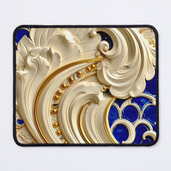 Item preview, Classic Gold Filigree and Sapphire Vortex designed and sold by Vicky Brago-Mitchell®.