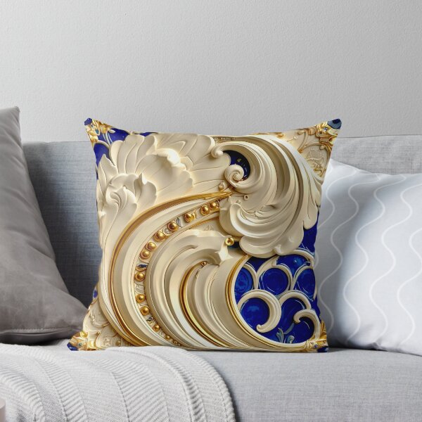 Item preview, Classic Gold Filigree and Sapphire Vortex designed and sold by Vicky Brago-Mitchell®.