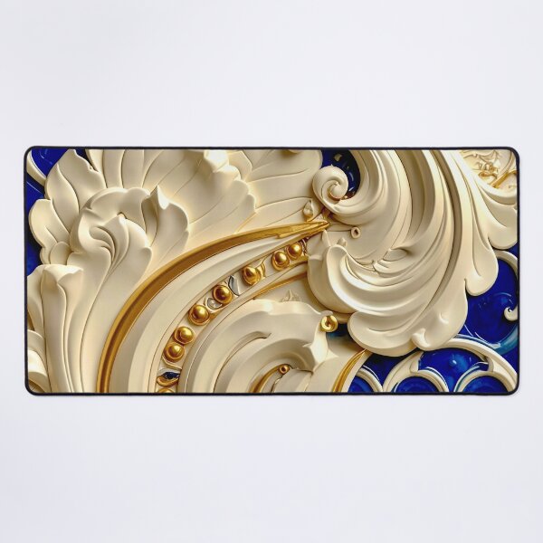 Item preview, Classic Gold Filigree and Sapphire Vortex designed and sold by Vicky Brago-Mitchell®.