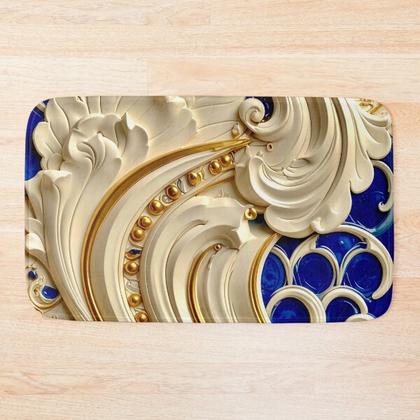 Item preview, Classic Gold Filigree and Sapphire Vortex designed and sold by Vicky Brago-Mitchell®.