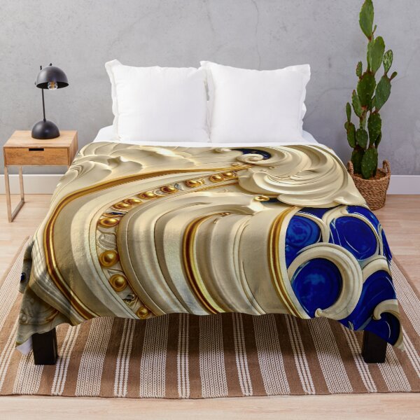 Item preview, Classic Gold Filigree and Sapphire Vortex designed and sold by Vicky Brago-Mitchell®.