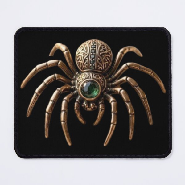 Item preview, Mystic Emerald Spider – Antique Golden Art designed and sold by Catfcreations.