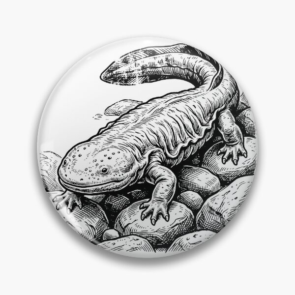 Item preview, Vintage Woodcut Hellbender Illustration designed and sold by DuckOddity.