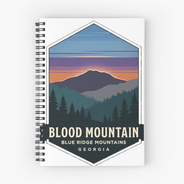 Item preview, Blood Mountain Dusk Silhouette Georgia Crest Sticker designed and sold by DetourDgn.