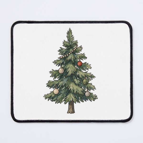 Item preview, Muted Watercolor Christmas Tree with Ornaments designed and sold by Jessie's Palette.