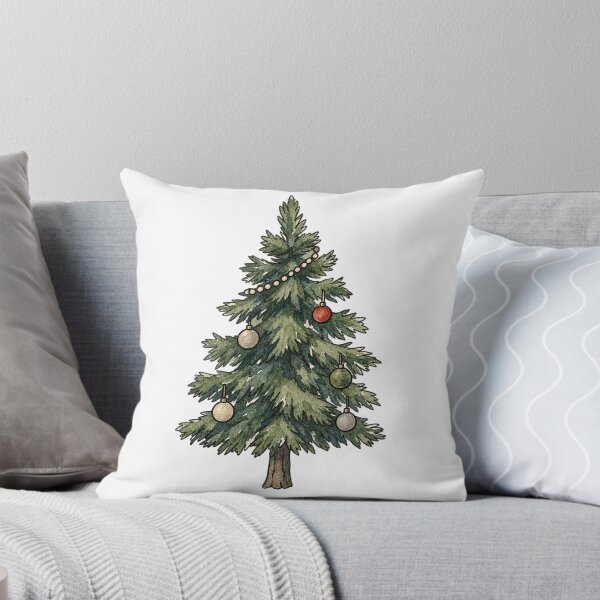 Item preview, Muted Watercolor Christmas Tree with Ornaments designed and sold by Jessie's Palette.