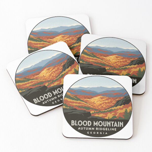 Item preview, Blood Mountain Autumn Ridgeline Georgia Sticker designed and sold by DetourDgn.