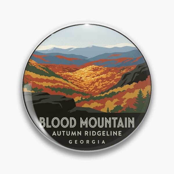 Item preview, Blood Mountain Autumn Ridgeline Georgia Sticker designed and sold by DetourDgn.