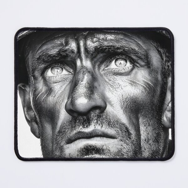 Item preview, Determined Miner with Headlamp in Black and White designed and sold by Artessie.