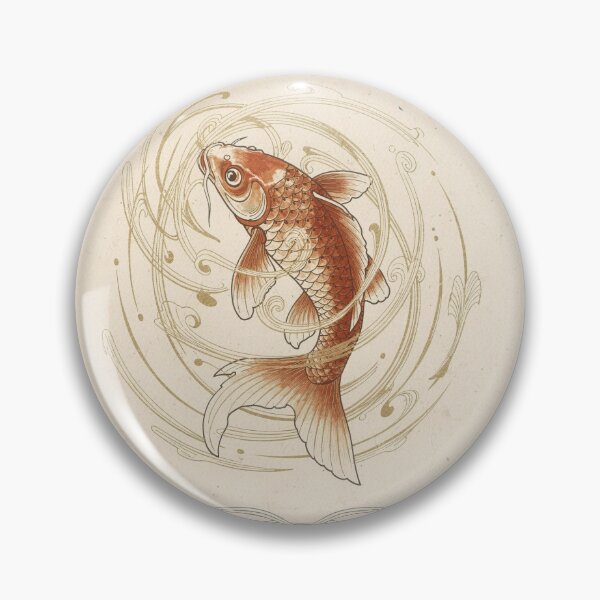 Item preview, Art Nouveau Koi in Gilded Water designed and sold by PictorialWhimsy.