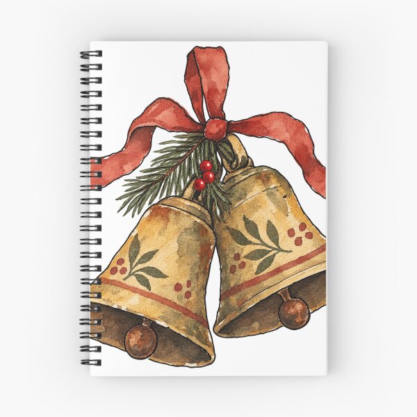 Item preview, Vintage Christmas Bells with Pine Sprig designed and sold by Jessie's Palette.