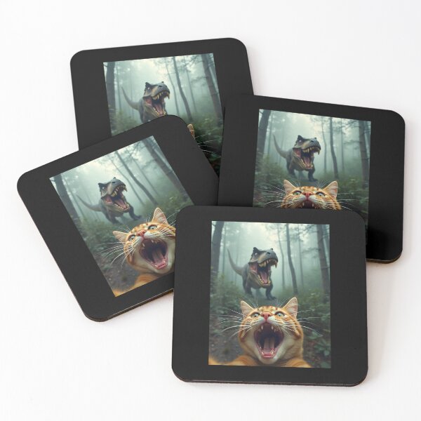 Item preview, Cat Selfie with T-Rex Dinosaur designed and sold by markbauch.