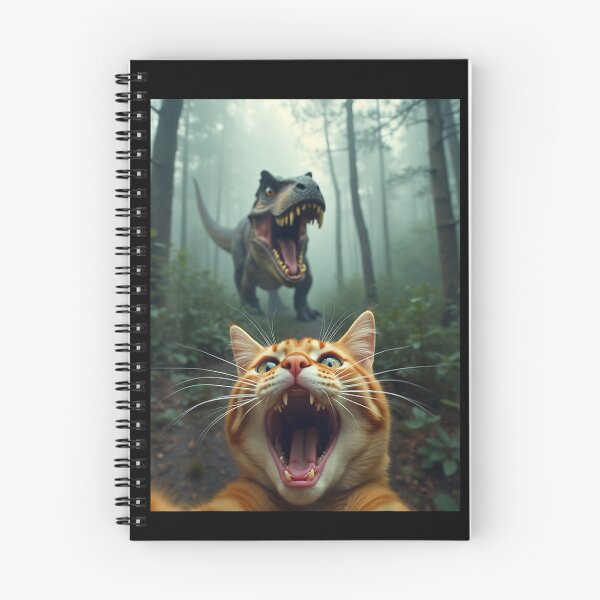 Item preview, Cat Selfie with T-Rex Dinosaur designed and sold by markbauch.