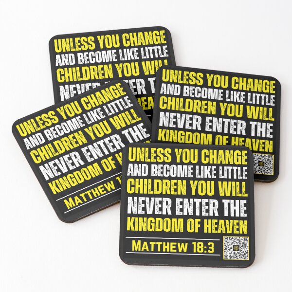 Item preview, Unless you change and become little children | Matthew 18:3 designed and sold by UnboundFull.