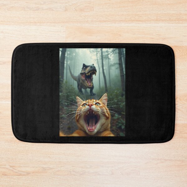 Item preview, Cat Selfie with T-Rex Dinosaur designed and sold by markbauch.