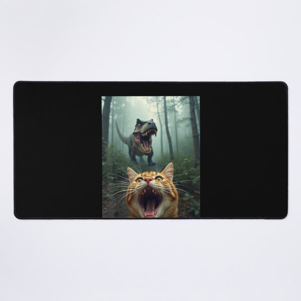 Item preview, Cat Selfie with T-Rex Dinosaur designed and sold by markbauch.