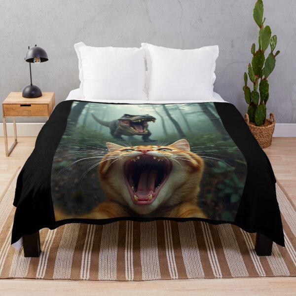 Item preview, Cat Selfie with T-Rex Dinosaur designed and sold by markbauch.