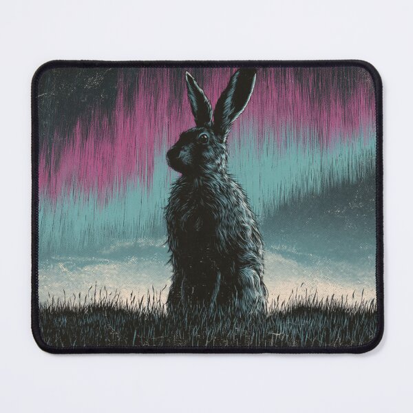 Item preview, Distressed Rabbit Aurora Borealis Night Sky designed and sold by NicolasGlowArt.