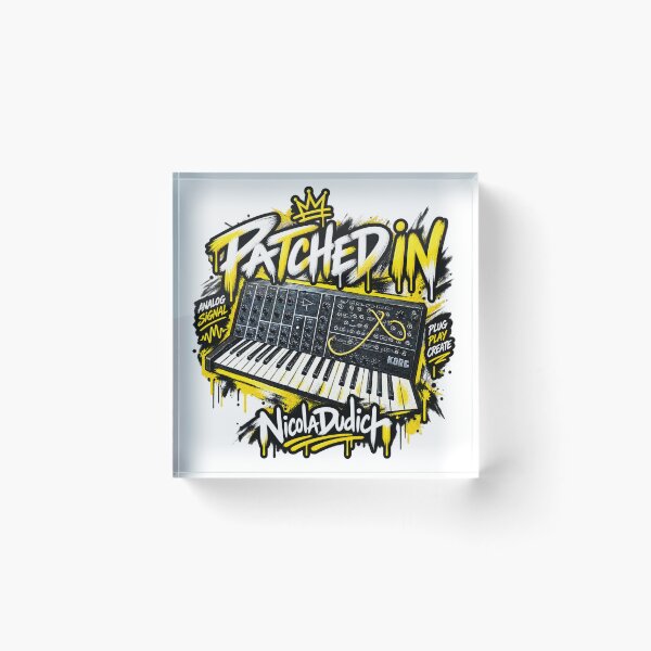 Item preview, Patched In – Analog Synthesizer & Patch Cable Art designed and sold by NicolaDudich.