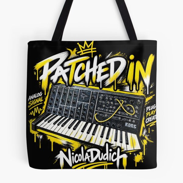 Item preview, Patched In – Analog Synthesizer & Patch Cable Art designed and sold by NicolaDudich.