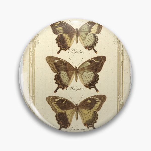 Item preview, Vintage Butterfly Lepidoptery Plate in Gold designed and sold by PictorialWhimsy.