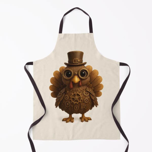 Item preview, Cute Steampunk Turkey | Kawaii Thanksgiving Character Art designed and sold by Moons Studio.