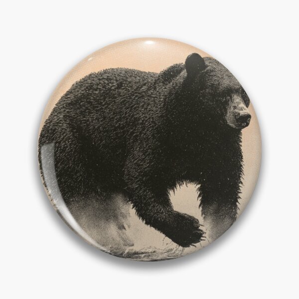 Item preview, Vintage Grizzly Bear Splashing Water Art designed and sold by NicolasGlowArt.