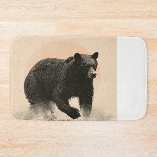 Item preview, Vintage Grizzly Bear Splashing Water Art designed and sold by NicolasGlowArt.