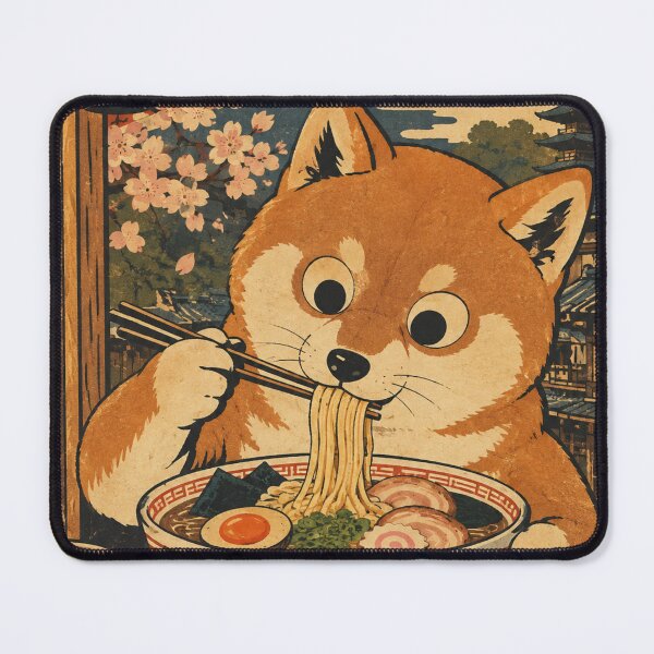 Item preview, Vintage Japanese Shiba Inu Ramen Poster designed and sold by lapart.