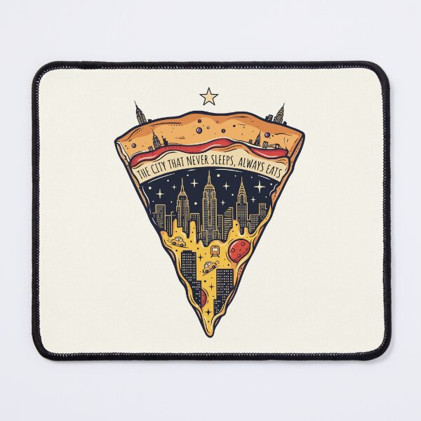 Item preview, NYC Pizza Slice Cityscape Night Sky designed and sold by Amir Faysal.