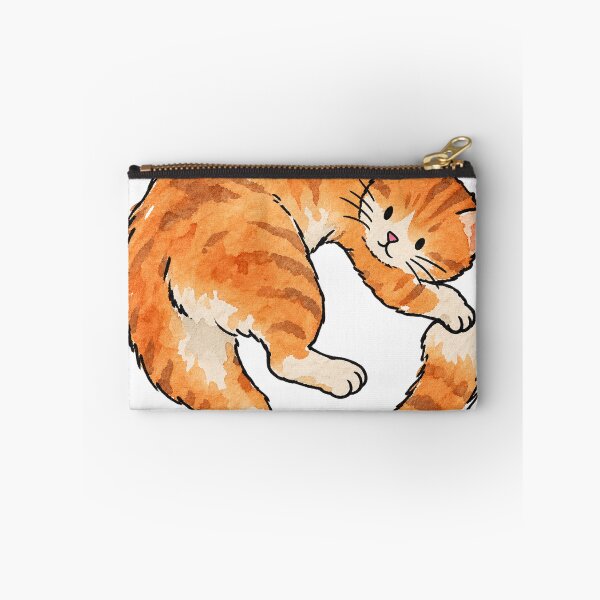 Item preview, Funny Orange Tabby Cat Chasing Tail designed and sold by Jessie's Palette.