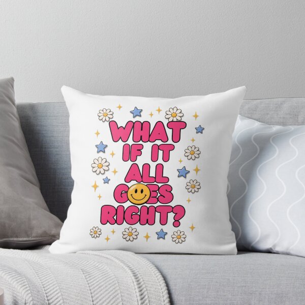 Item preview, What If It All Goes Right - Preppy Positive Manifestation Smiley Quote designed and sold by Knacky Print.