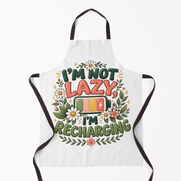 Item preview, I'm Not Lazy I'm Recharging Funny Floral Battery Quote designed and sold by TibbuTees.
